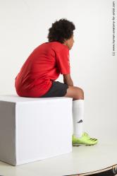 Sportswear Man Black Sitting poses - simple Athletic Medium Black Sitting poses - ALL Standard Photoshoot  Academic